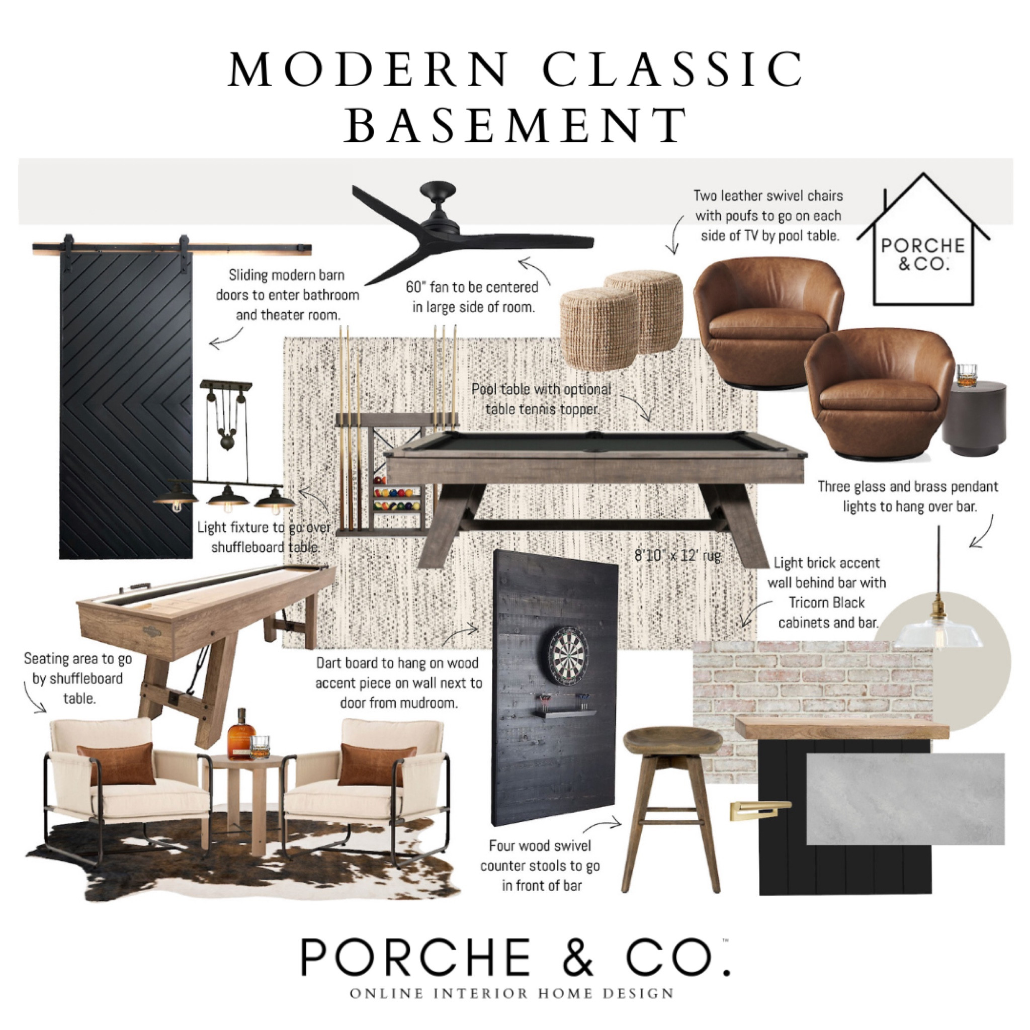 Basement mood board, basement inspo, flex space mood board, masculine living room, game room inspo

#LTKstyletip #LTKhome #LTKsalealert