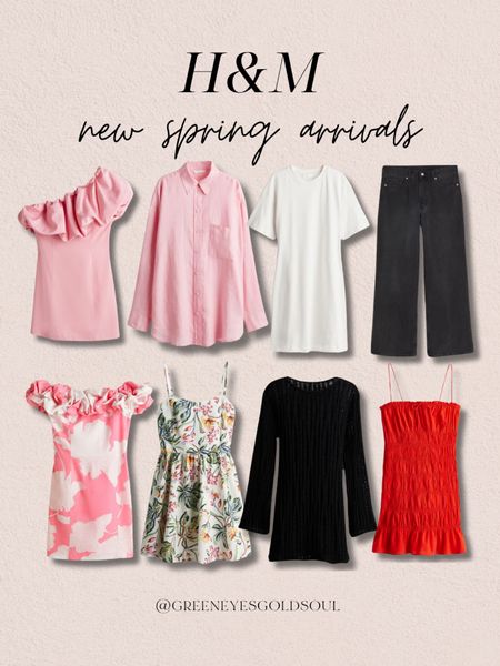 H&M new spring arrivals! 🤍
Linen shirt, dress, one shoulder dress, mini dress, off the shoulder, wide leg jeans, coverup 

#LTKFindsUnder50 #LTKU #LTKFindsUnder100