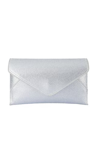 olga berg Eloise Crystal Clutch in Silver from Revolve.com | Revolve Clothing (Global)