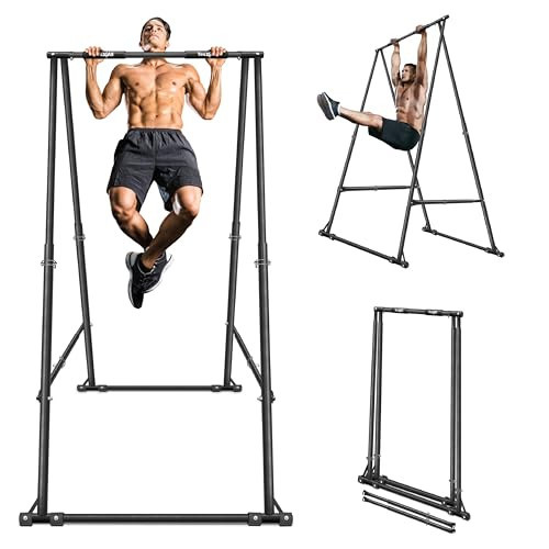 Yes4All Robust Freestanding Pull Up & Chin Up Bar, 126 Levels Adjustable & 770 lbs Capacity Foldable Pull Up Bar Station | Amazon (US)