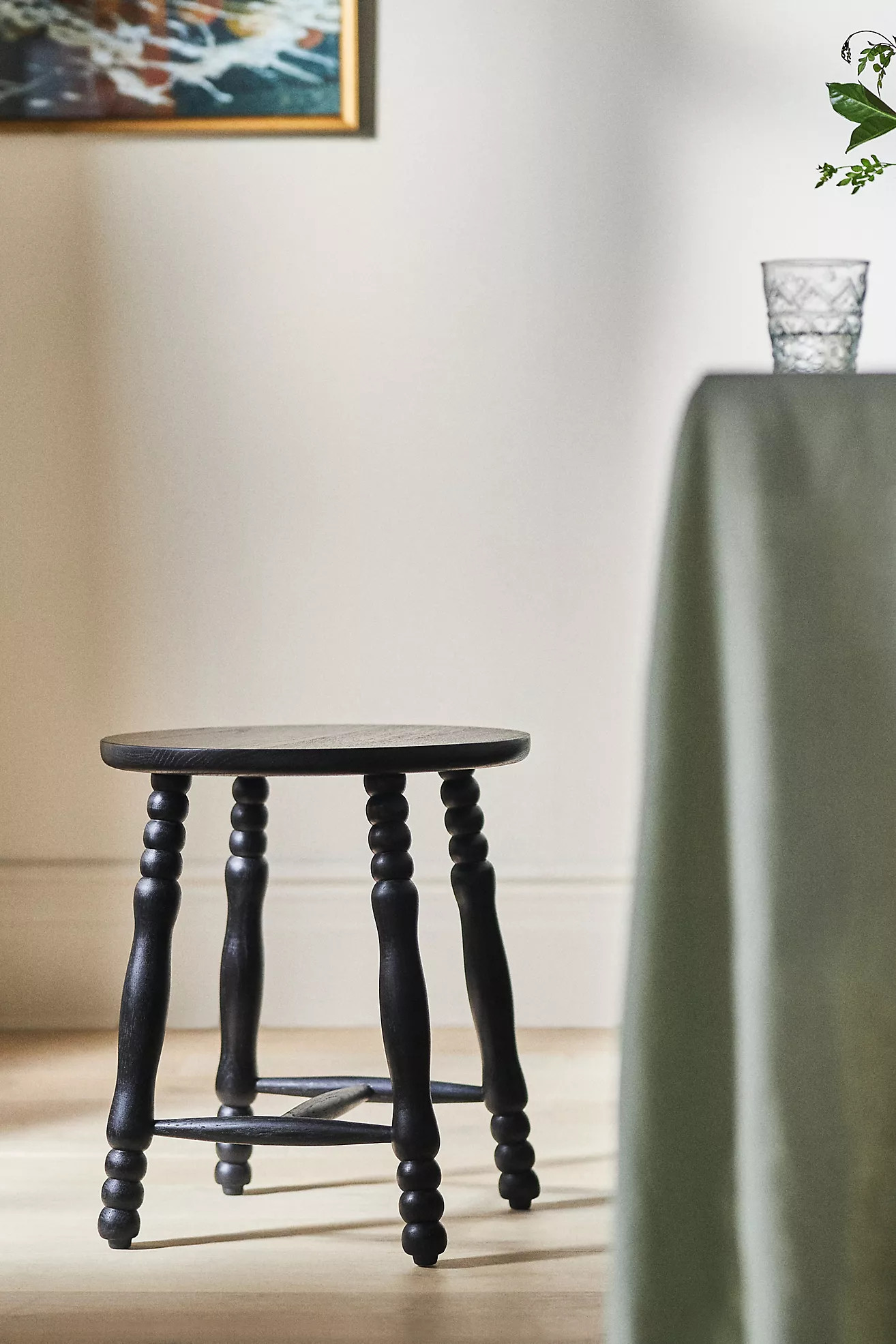 Pierre Turned Wood Stool | Anthropologie (US)