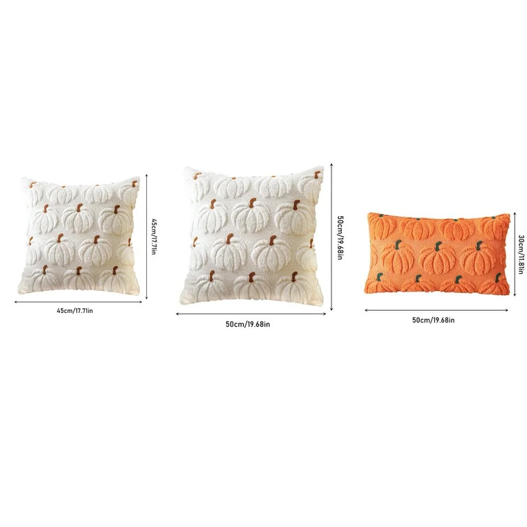 hociret Plush 3D Pumpkin Throw Pillows - Fall/Halloween/Thanksgiving Decor, Cozy Textured Cushion... | Walmart (US)
