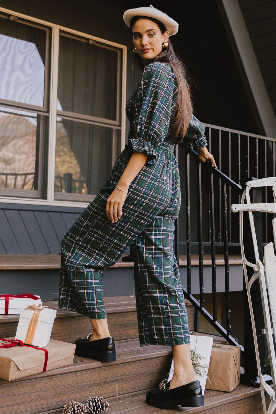 Madeline Jumpsuit in Plaid - FINAL SALE | Ivy City Co