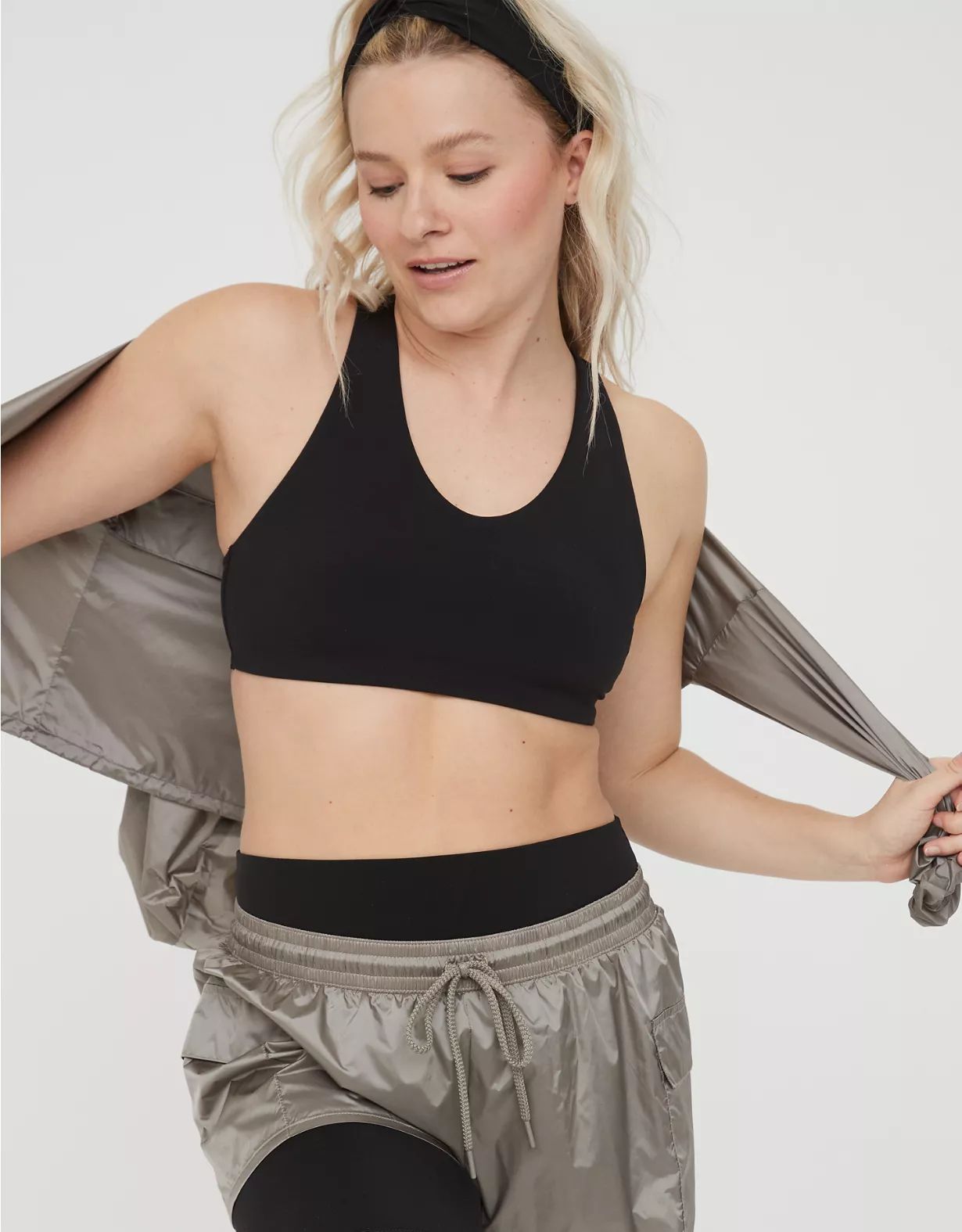 OFFLINE Real Me Macrame Sports Bra | American Eagle Outfitters (US & CA)