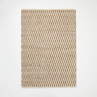 Checkered Stripe Rug Brown - Threshold™ designed with Studio McGee | Target