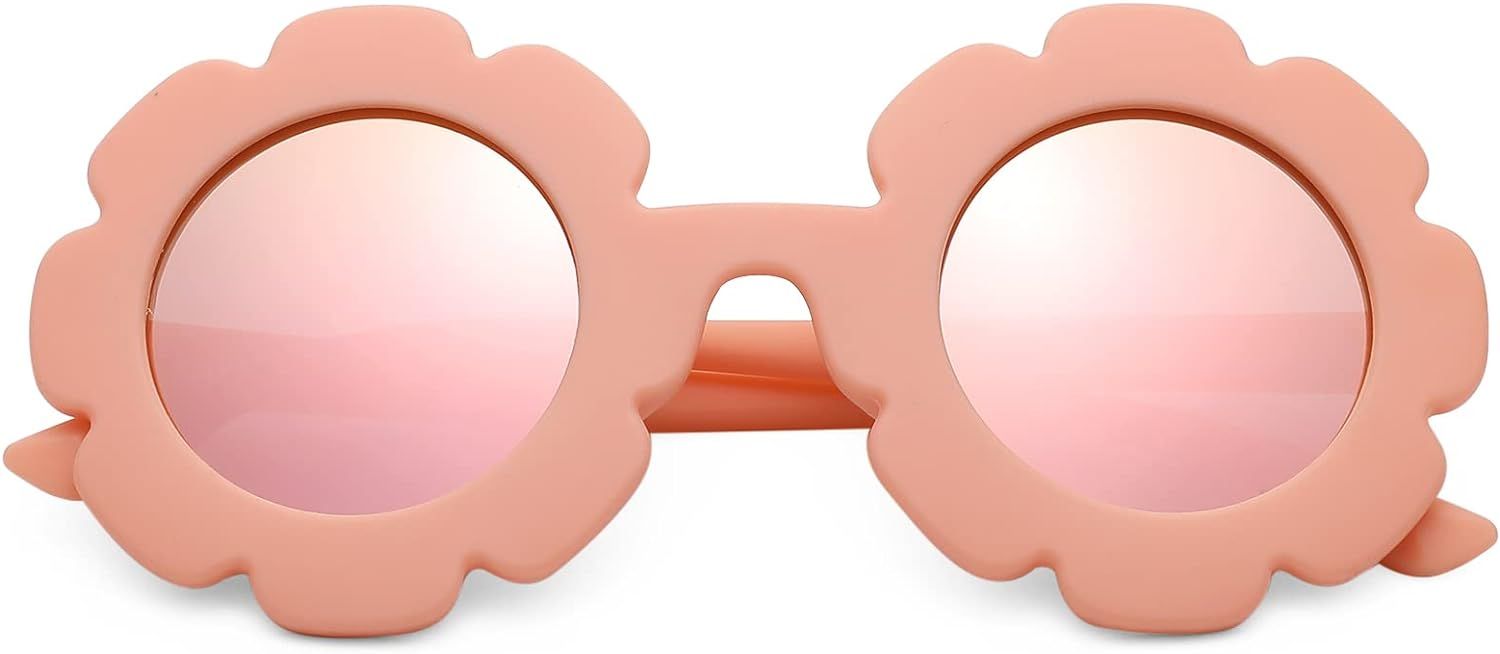 Pro Acme Round Flower Sunglasses for Kids Toddler Flexible Cute UV 400 Protection Polarized Glass... | Amazon (US)