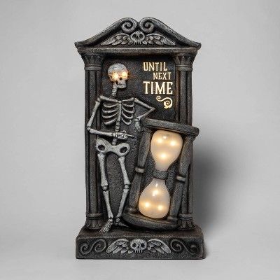 Lit Tombstone with Hourglass &#34;Until Next Time&#34; Halloween Decorative Scene Prop - Hyde &#3... | Target