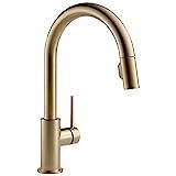 Delta Faucet Trinsic Gold Kitchen Faucet, Kitchen Faucets with Pull Down Sprayer, Kitchen Sink Fauce | Amazon (US)