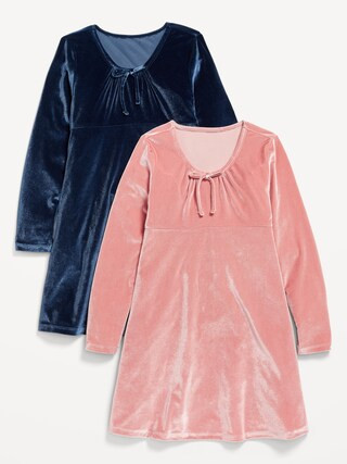 Long-Sleeve Velvet Dress 2-Pack for Girls | Old Navy (US)
