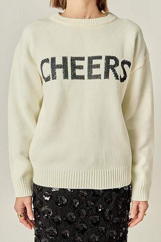 Women's Cheers Holiday Sweater | Macy's