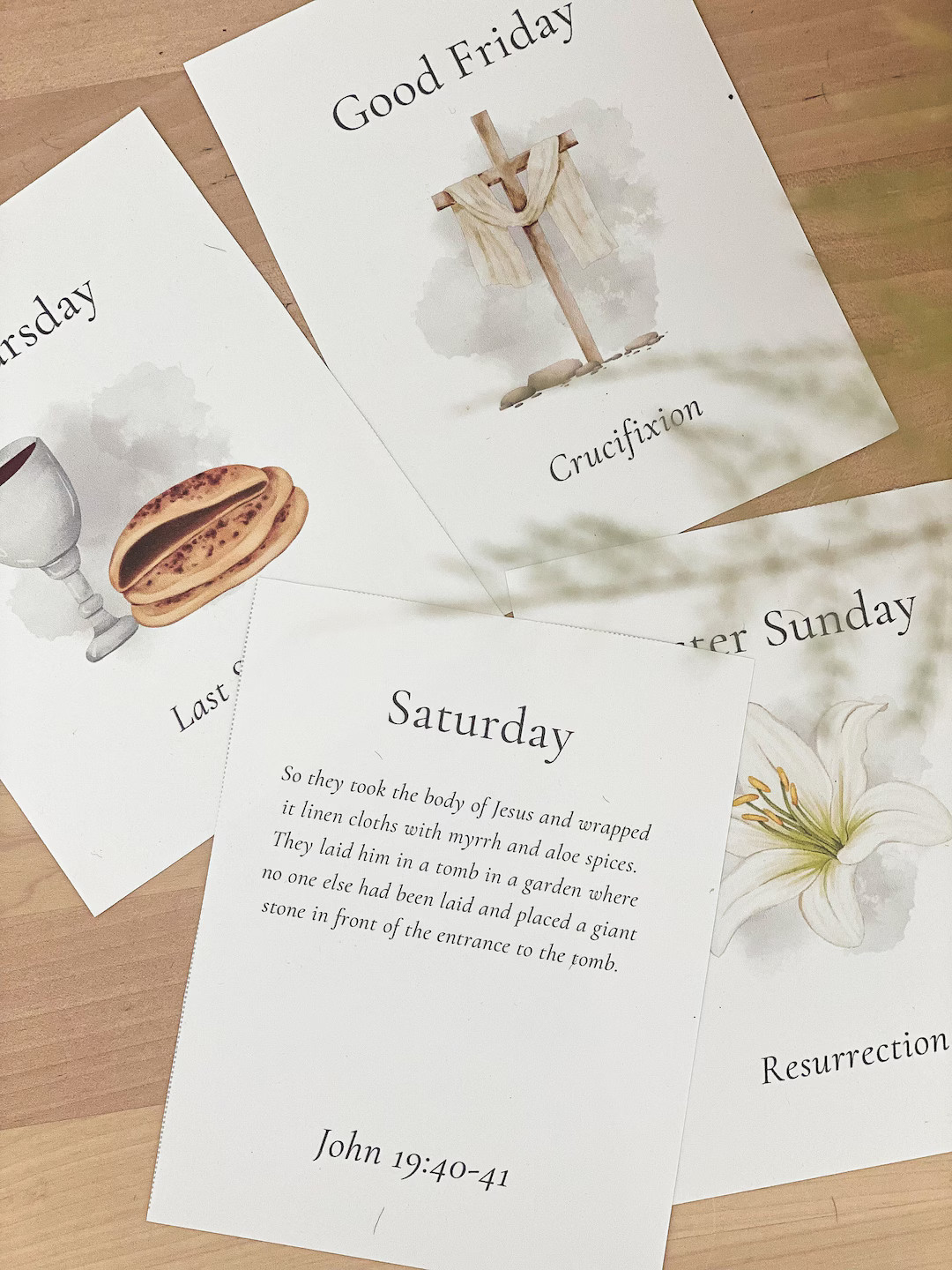 Easter Story 8 Flip Card Set Kids Holy Week Countdown Printable Easter Story Advent Scripture Car... | Etsy (US)