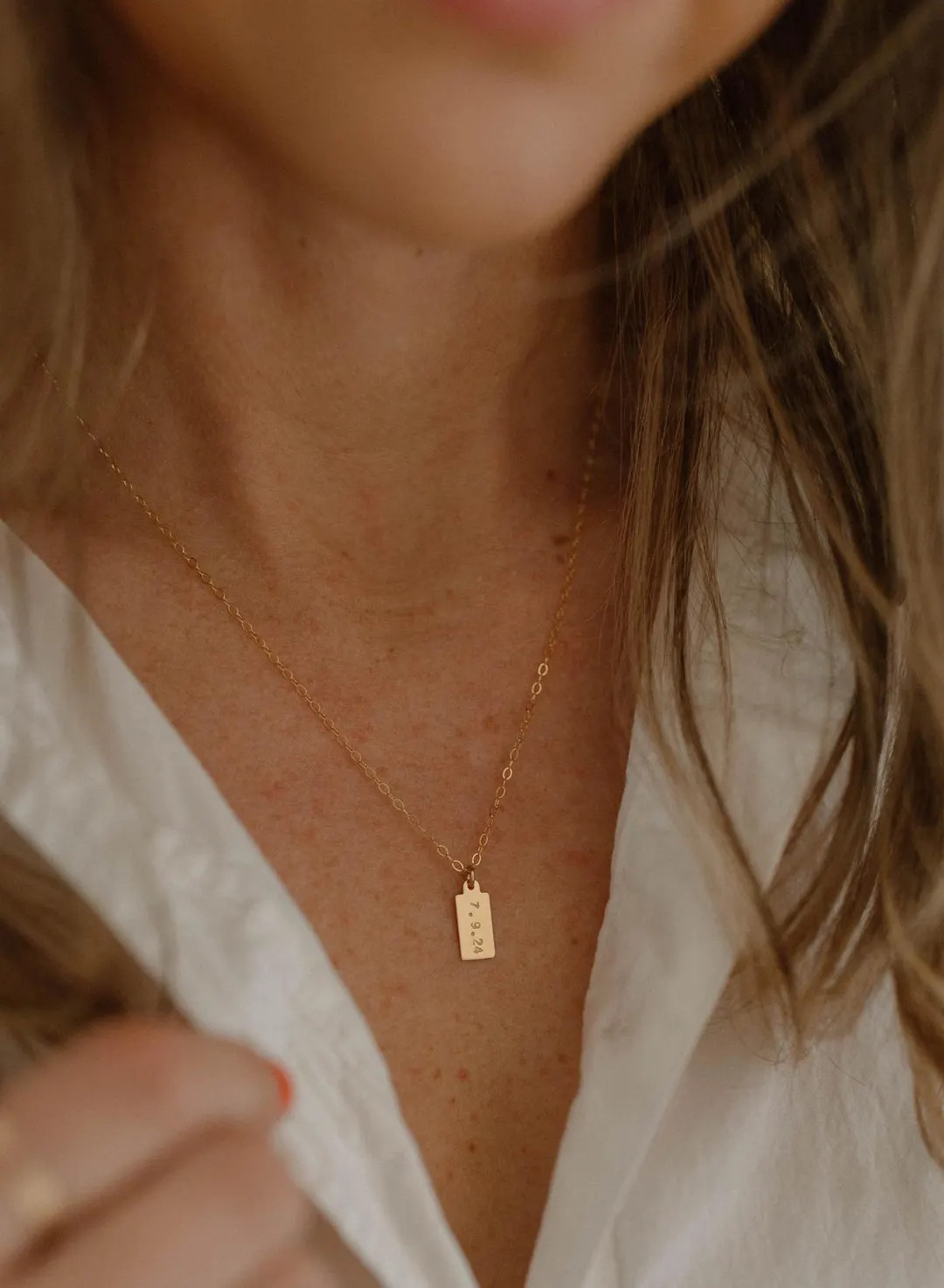 Eloise // Gold Tag Necklace | Etsy (US)