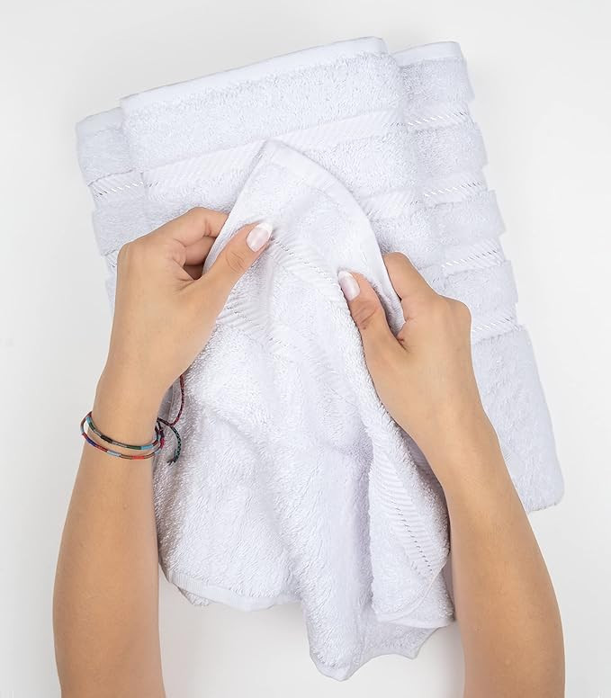 American Soft Linen Luxury 6 Piece Towel Set, 2 Bath Towels 2 Hand Towels 2 Washcloths, 100% Cott... | Amazon (US)