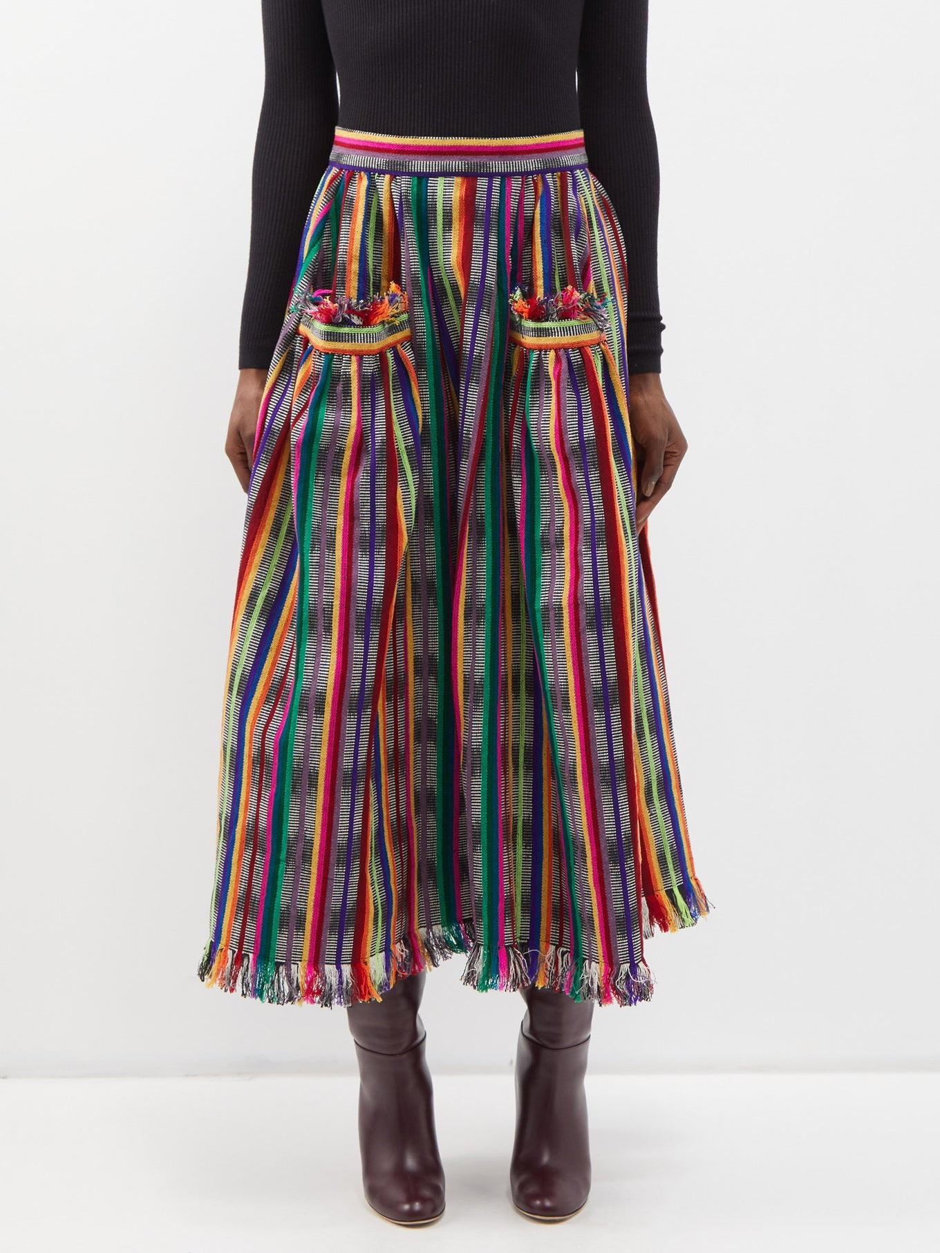 Gaucho tassel-trimmed hand-loomed skirt | Wiggy Kit | Matches (US)