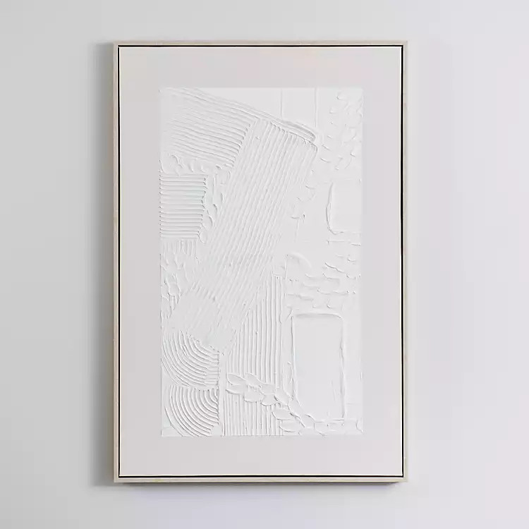 White Texture Abstract Canvas Wall Art | Kirkland's Home