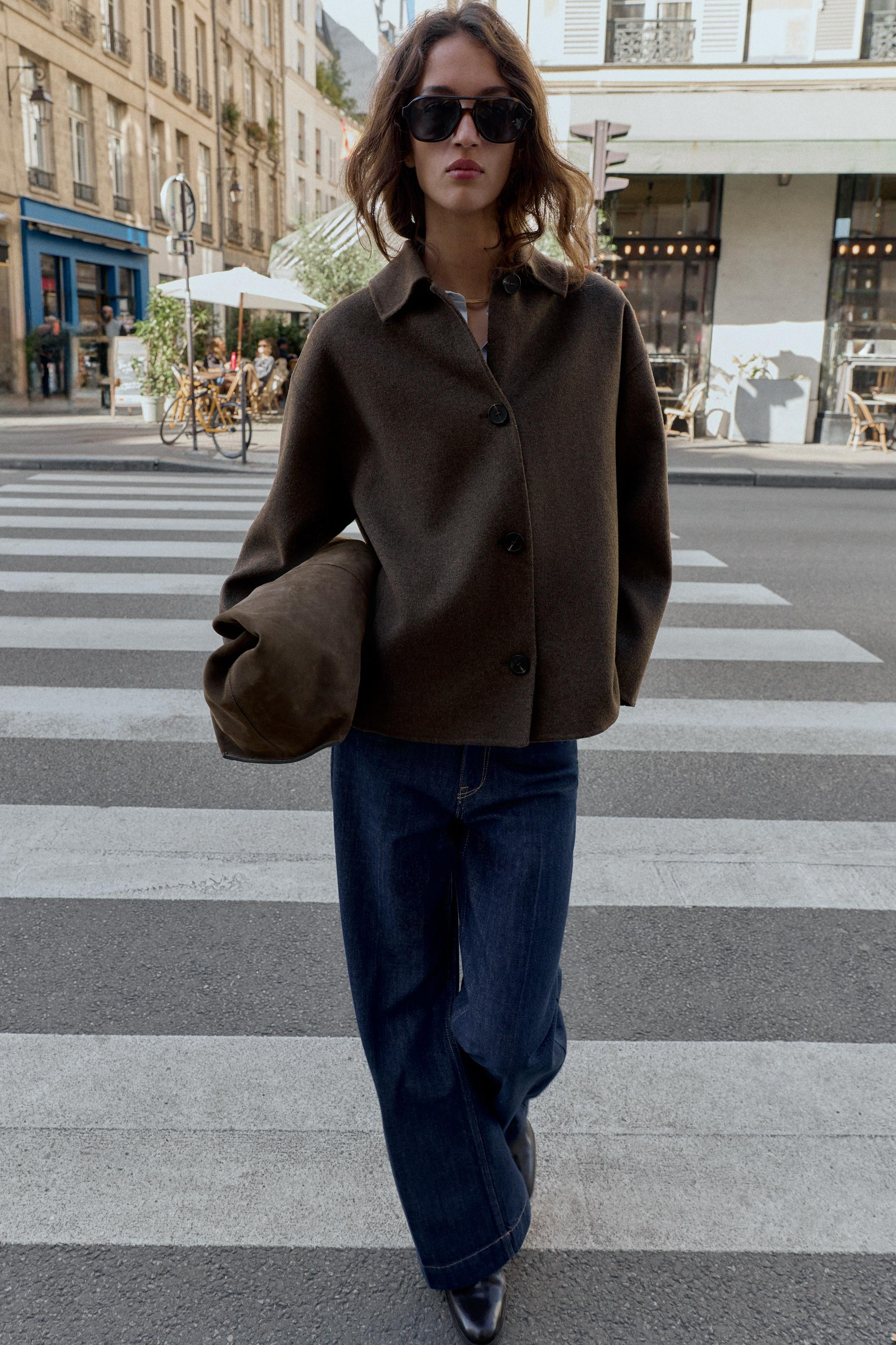 WOOL COAT WITH FAUX FUR COLLAR | Zara US