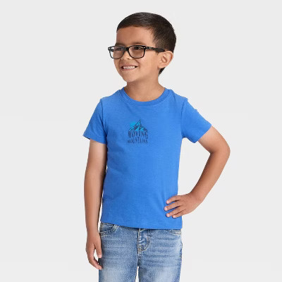 Toddler Boys' Short Sleeve Graphic T-Shirt - Cat & Jack™ Blue 12M | Target