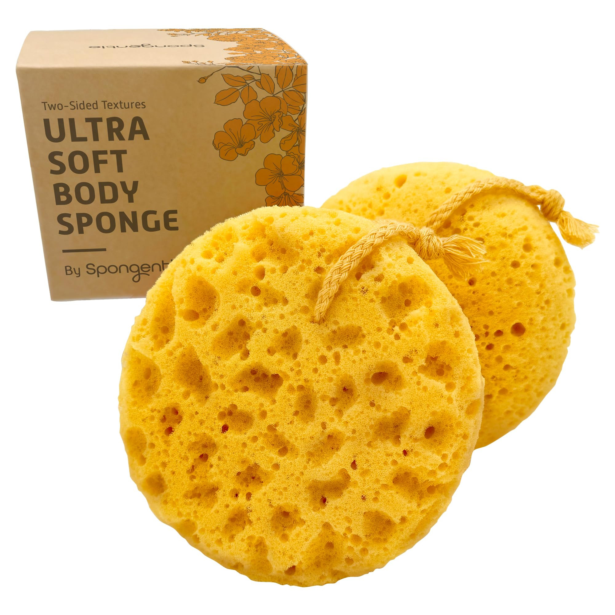 Spongentle Deep Cleansing Body Loofah Sponge, Natural Colors, for Bath and Shower, Multiple Textu... | Amazon (US)