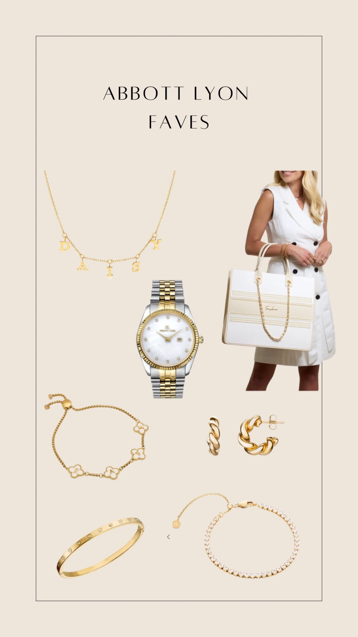 Abbott Lyon faves // the bestselling jewellery from bracelets to bags, watched and personalised nevklaces

#LTKstyletip #LTKU #LTKfindsunder100