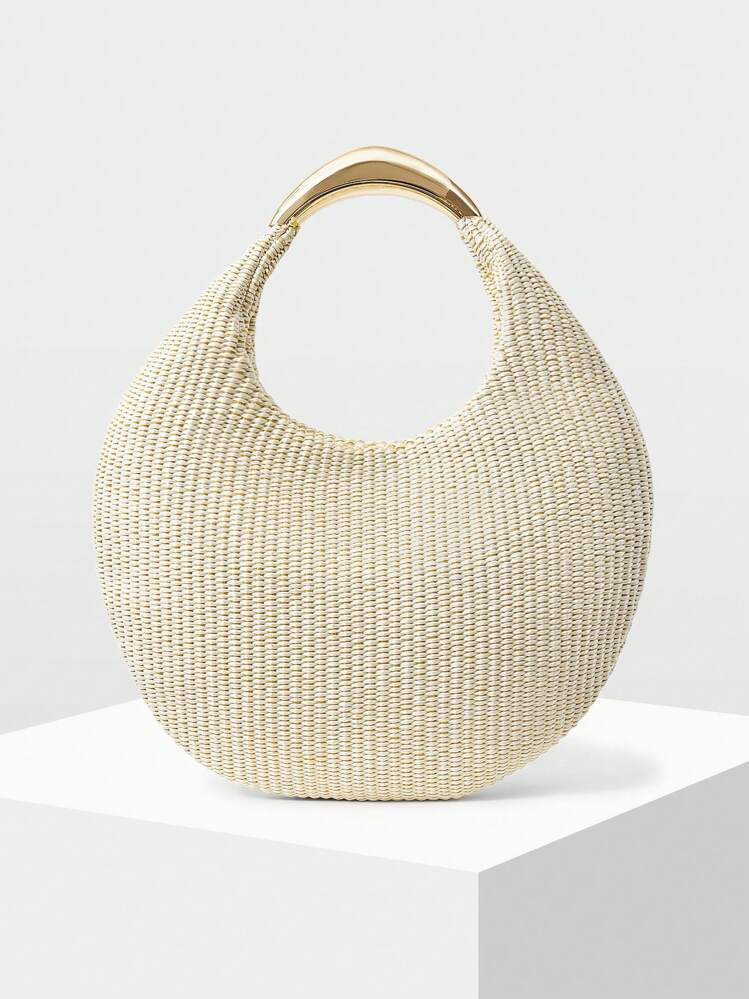 MOTF PREMIUM PU LEATHER TEXTURE PATTERN TOP HANDLE BAG | SHEIN