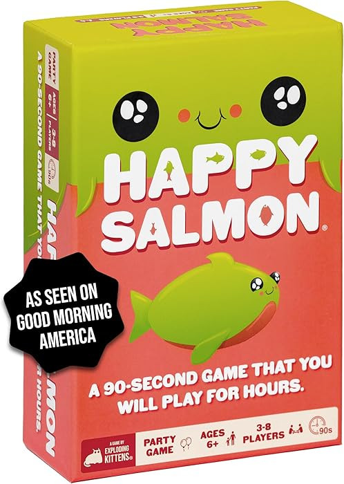 Exploding Kittens Happy Salmon 3-8 Players - Ages 6+ - 90 Second Rounds - Easy to Learn Quick Mat... | Amazon (US)