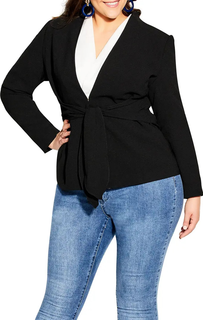 City Chic Elegance Tie Front Blazer | Nordstromrack | Nordstrom Rack