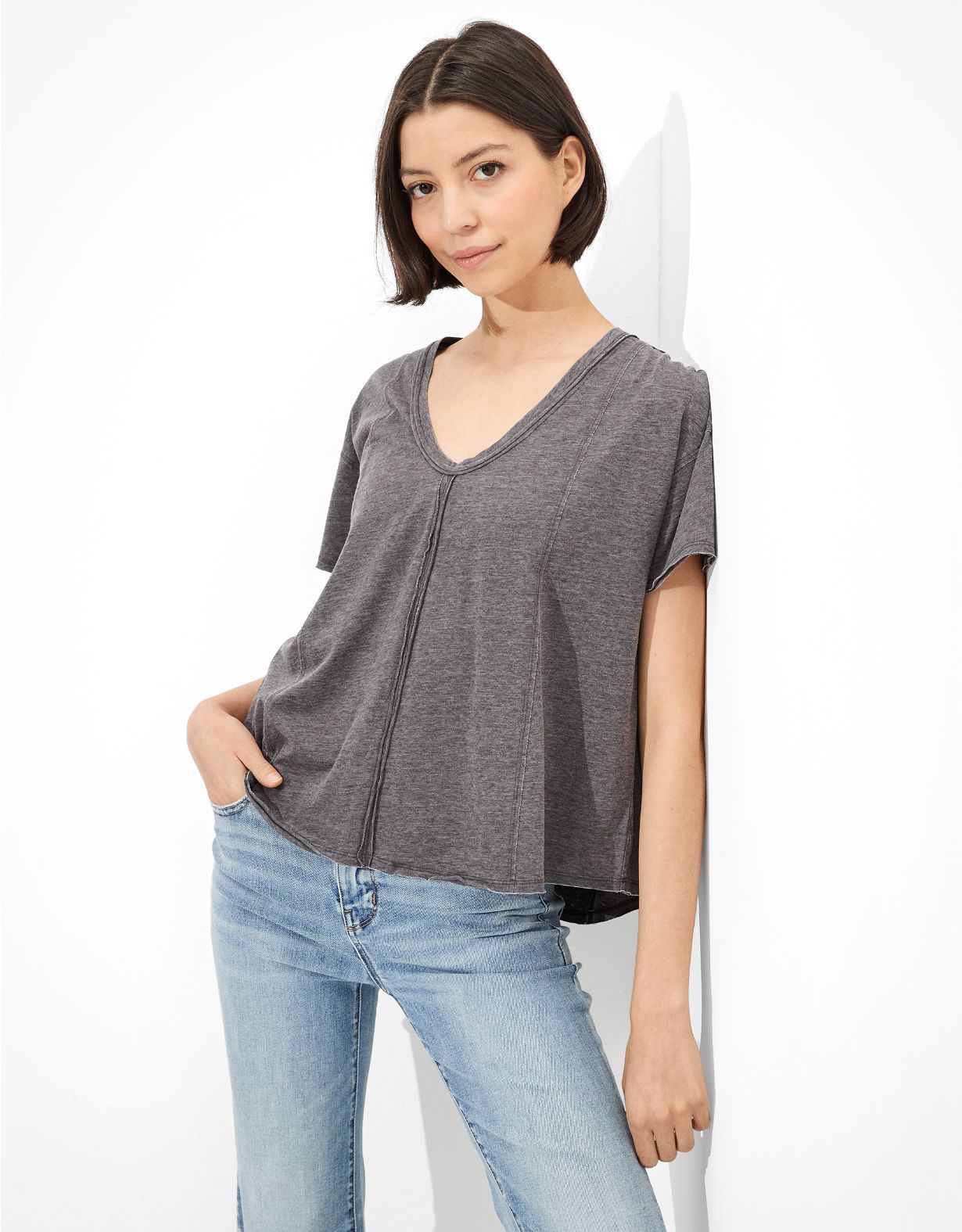 AE V-Neck Tee | American Eagle Outfitters (US & CA)