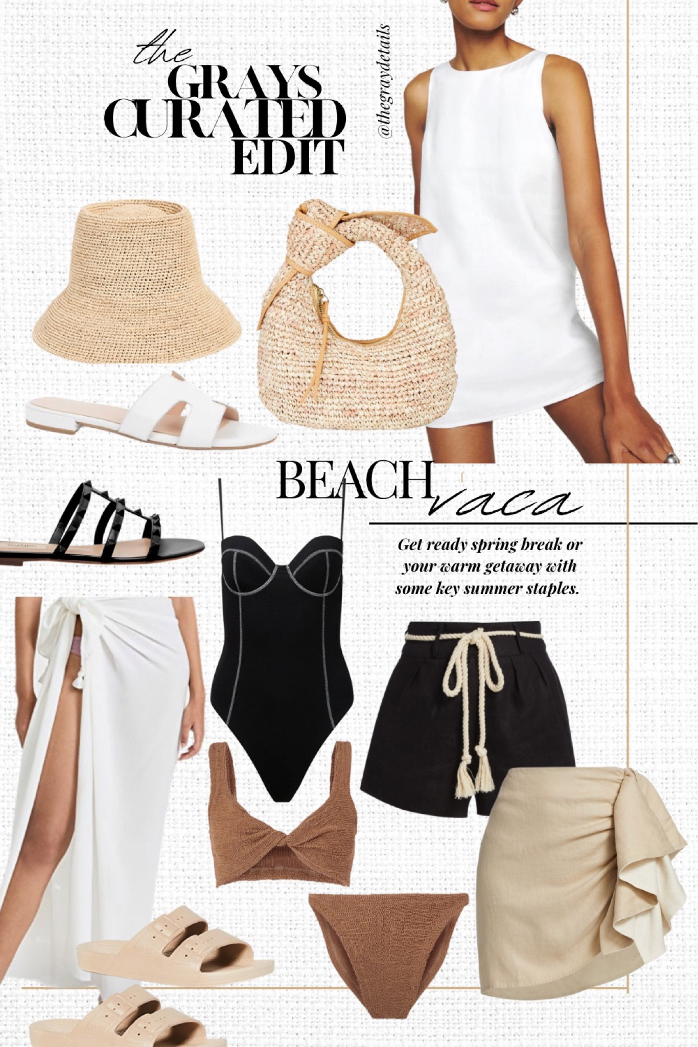 Beach vacation looks, swimsuit, white dress, sandals, resort wear

#LTKFind #LTKtravel #LTKswim
