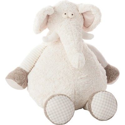 Oversized Elephant Plush Throw Pillow Ivory - Mina Victory | Target