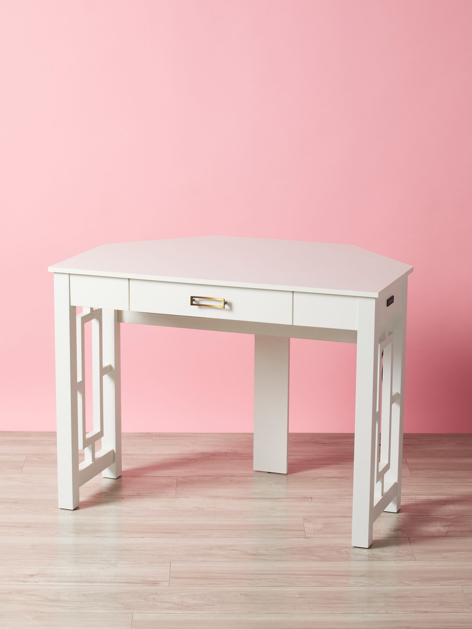 40in Wood 1 Drawer Corner Desk With Usb Ports | Accent Furniture | HomeGoods | HomeGoods