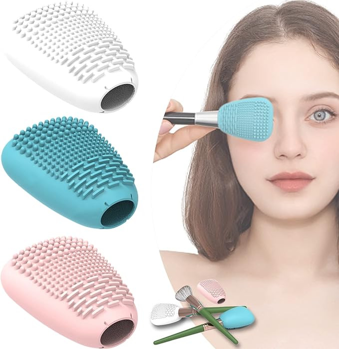 Makeup Brush Covers ,Travel Makeup Brush Holder Reusable Silicone Cosmetic Brush Organizer With M... | Amazon (US)