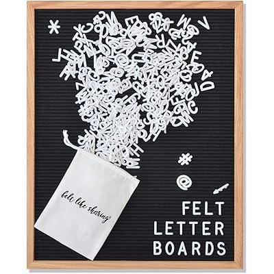 Executive Office Solutions Changeable Letter Board - Black Felt With Solid Oak Frame, Wall Mount, Ca | Amazon (US)