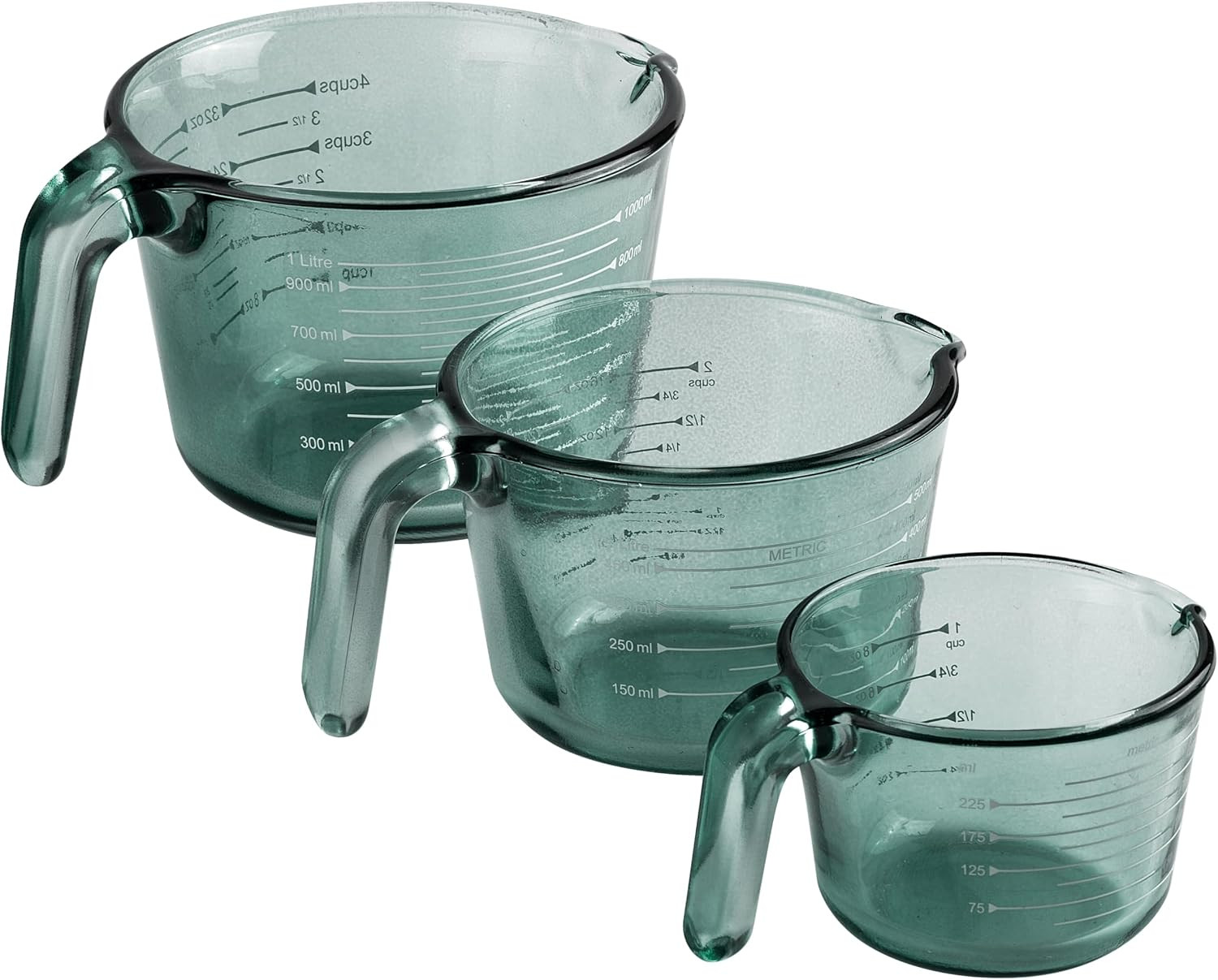 COOK WITH COLOR Glass Measuring Cups - Ideal for Cooking and Baking, Green | Amazon (US)
