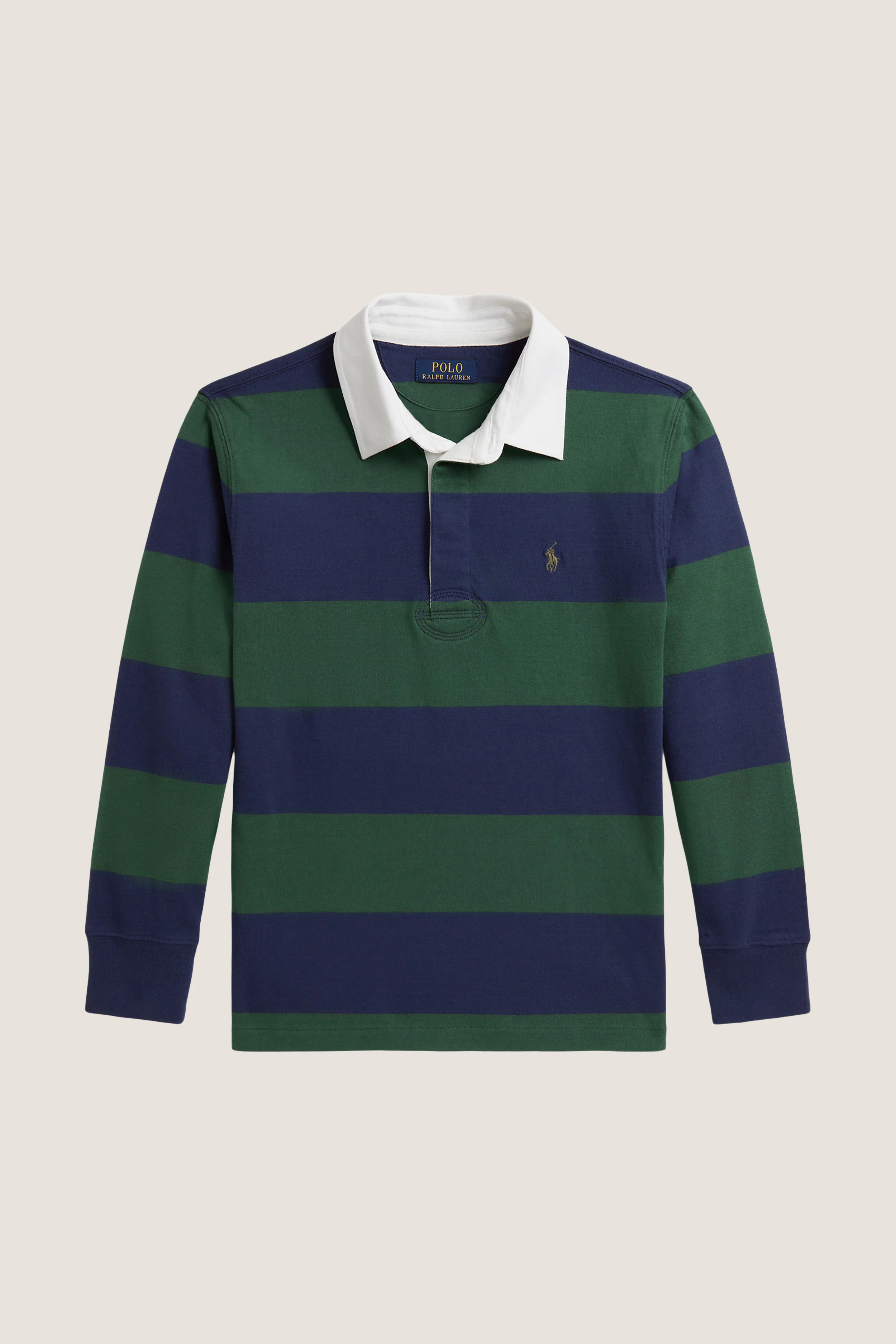 Boys Long-Sleeve Cotton Jersey Striped Rugby Polo | Tuckernuck (US)