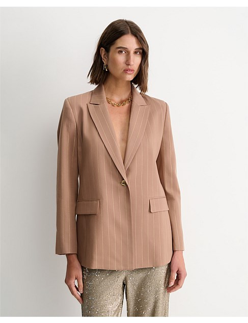 MINA LUREX PINSTRIPE JACKET | David Jones (Australia & New Zealand)