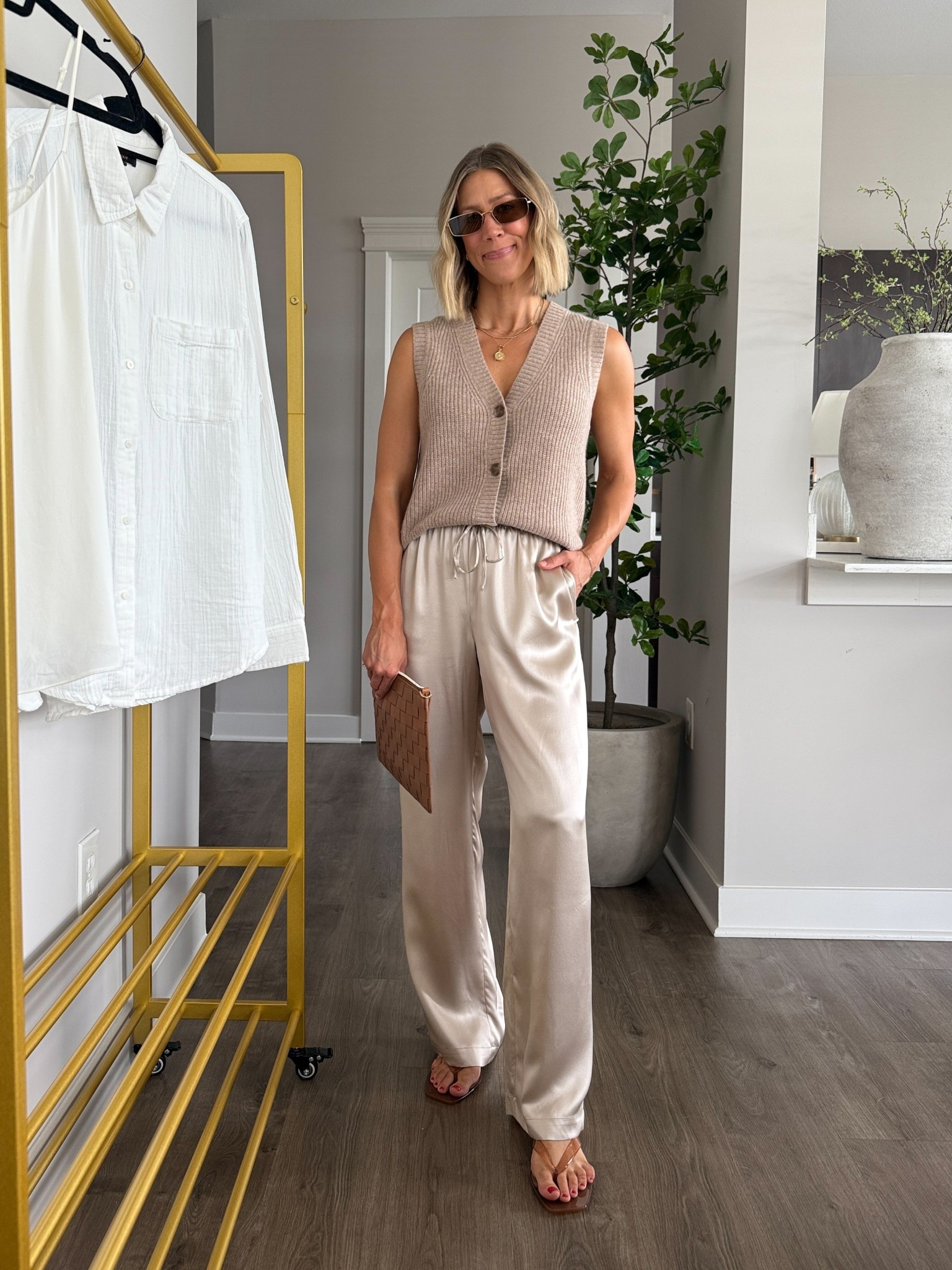 Wearing small cashmere sweater vest, small silk pants

@onequince #quincepartner

#LTKFindsUnder50 #LTKStyleTip #LTKFindsUnder100