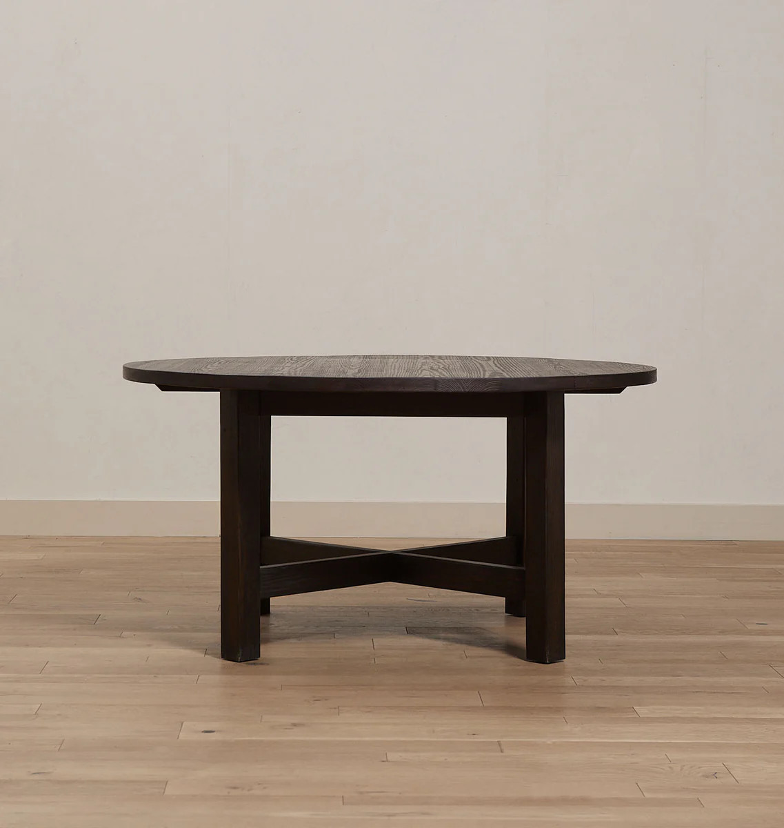 X Base Round Dining Table Floor Model 3 | Shoppe Amber Interiors | Amber Interiors