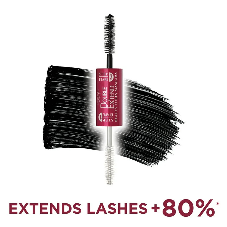 L'Oreal Paris Double Extend Tubing Mascara Lengthening in 2 Steps, Black | Walmart (US)