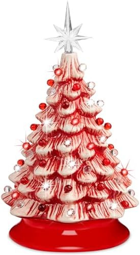 Best Choice Products 15in Ceramic Christmas Tree, Pre-lit Hand-Painted Tabletop Holiday Tree, 2 S... | Amazon (US)