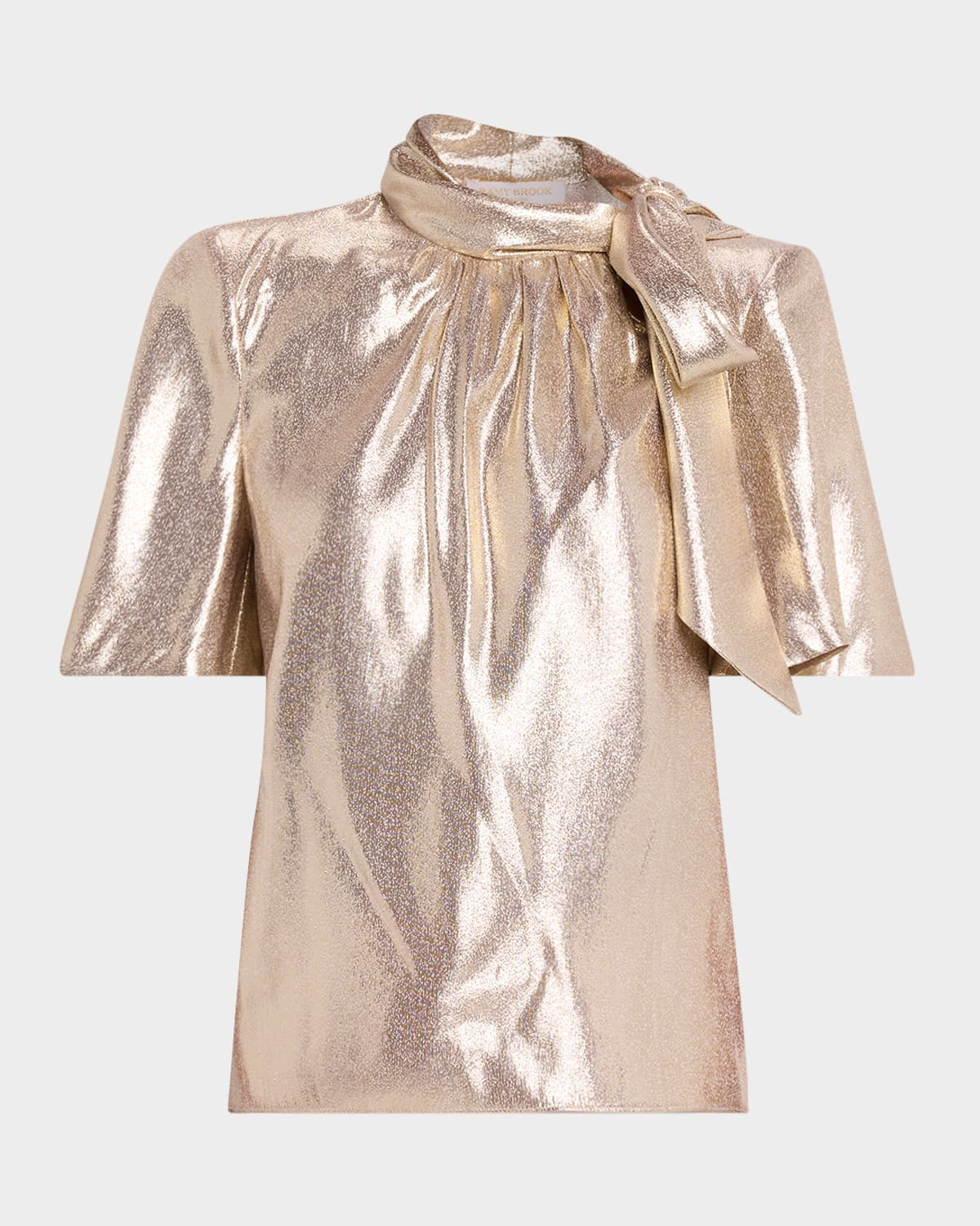 Balinda Tie-Neck Metallic Blouse | Neiman Marcus