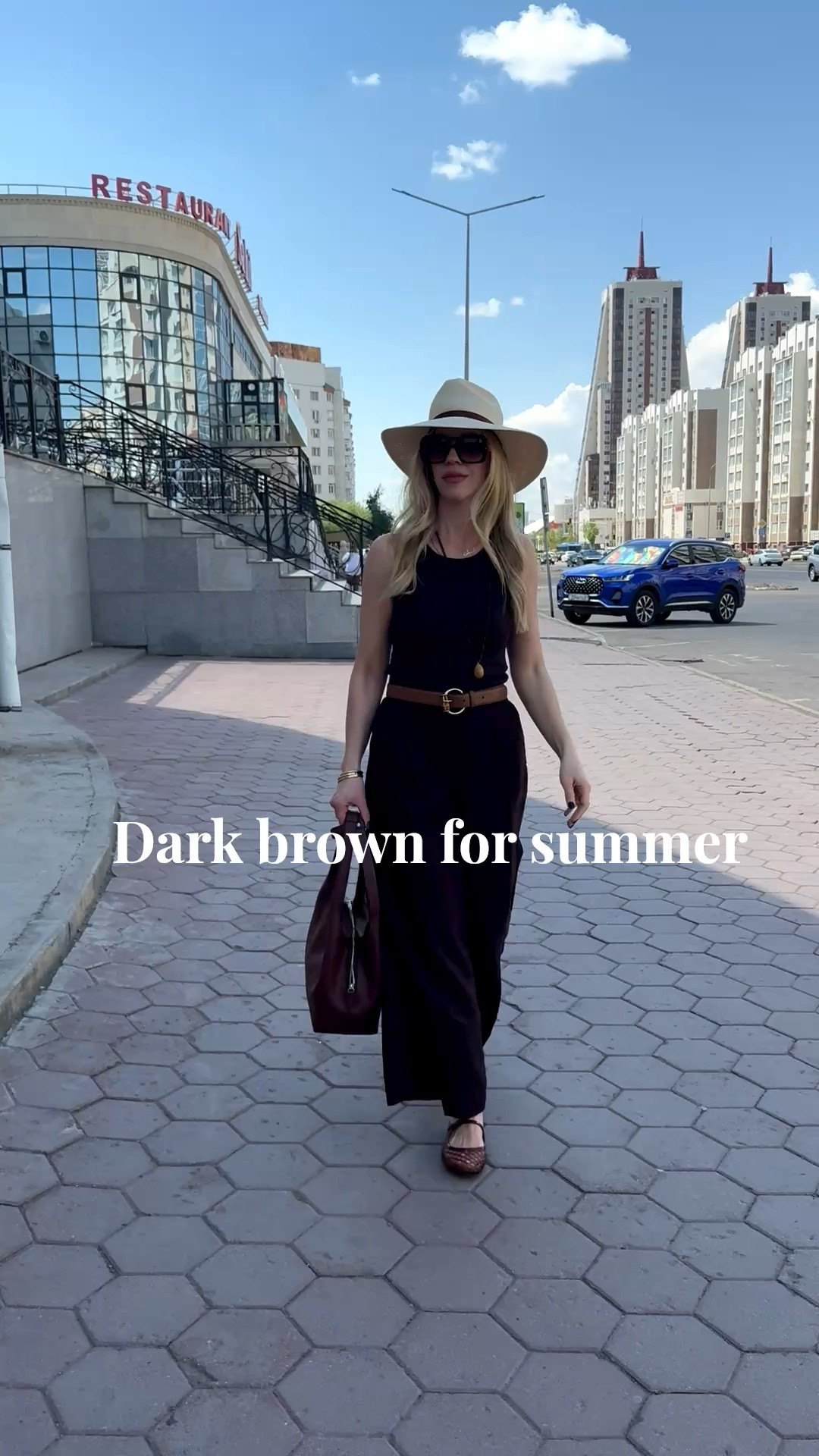 Loving dark brown for summer - these linen blend cropped pants are under $30