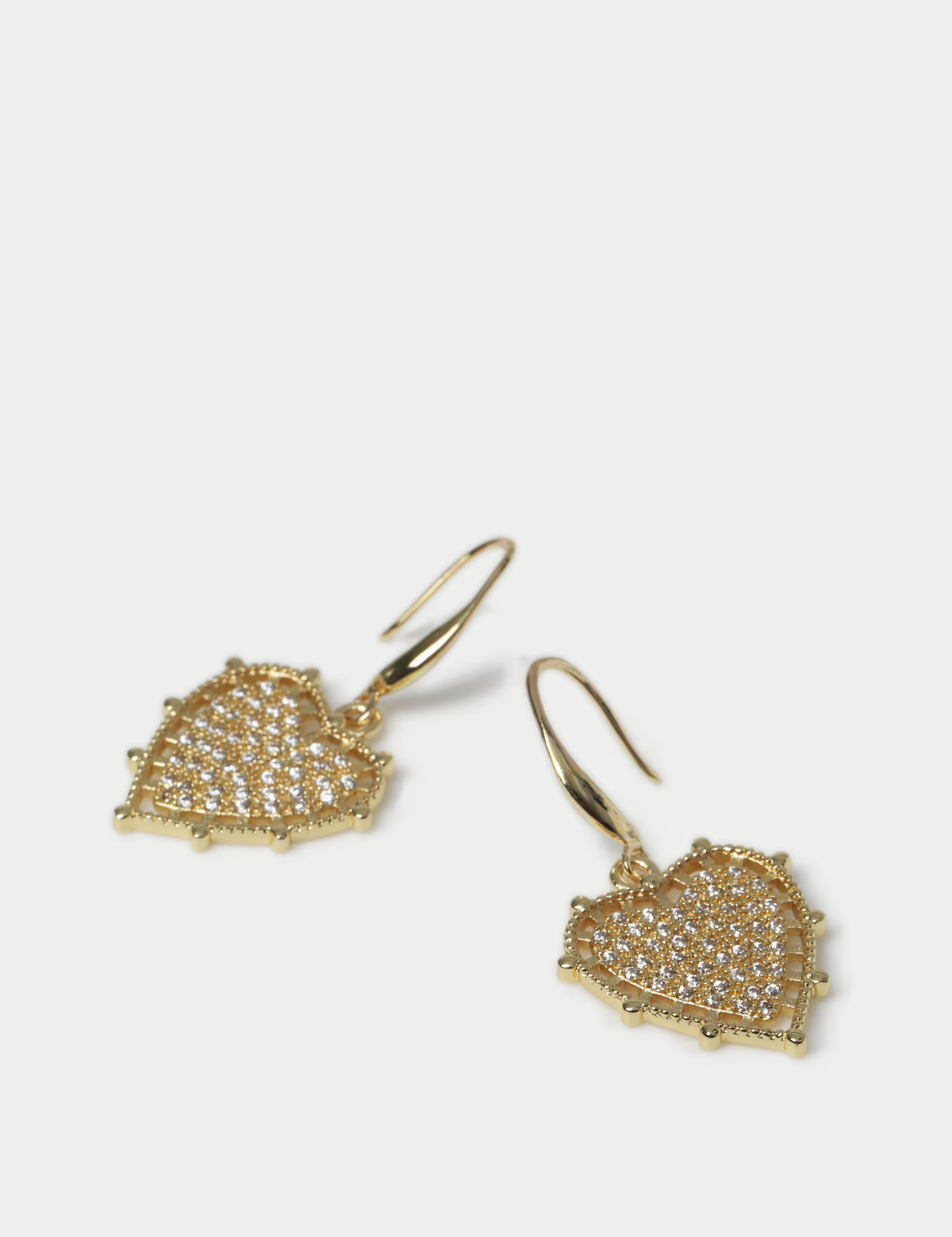 Cubic Zirconia Heart Drop Earrings | Marks & Spencer (UK)