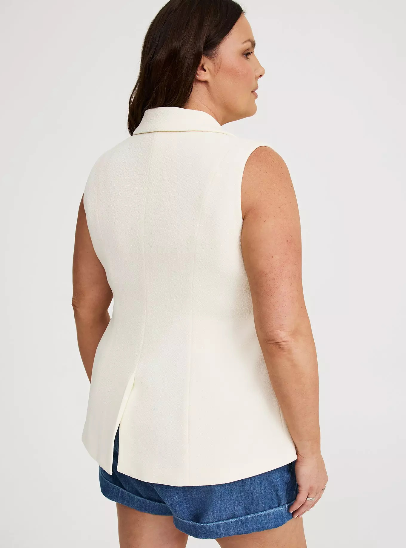 Textured Crepe Tailored Vest | Torrid (US & Canada)