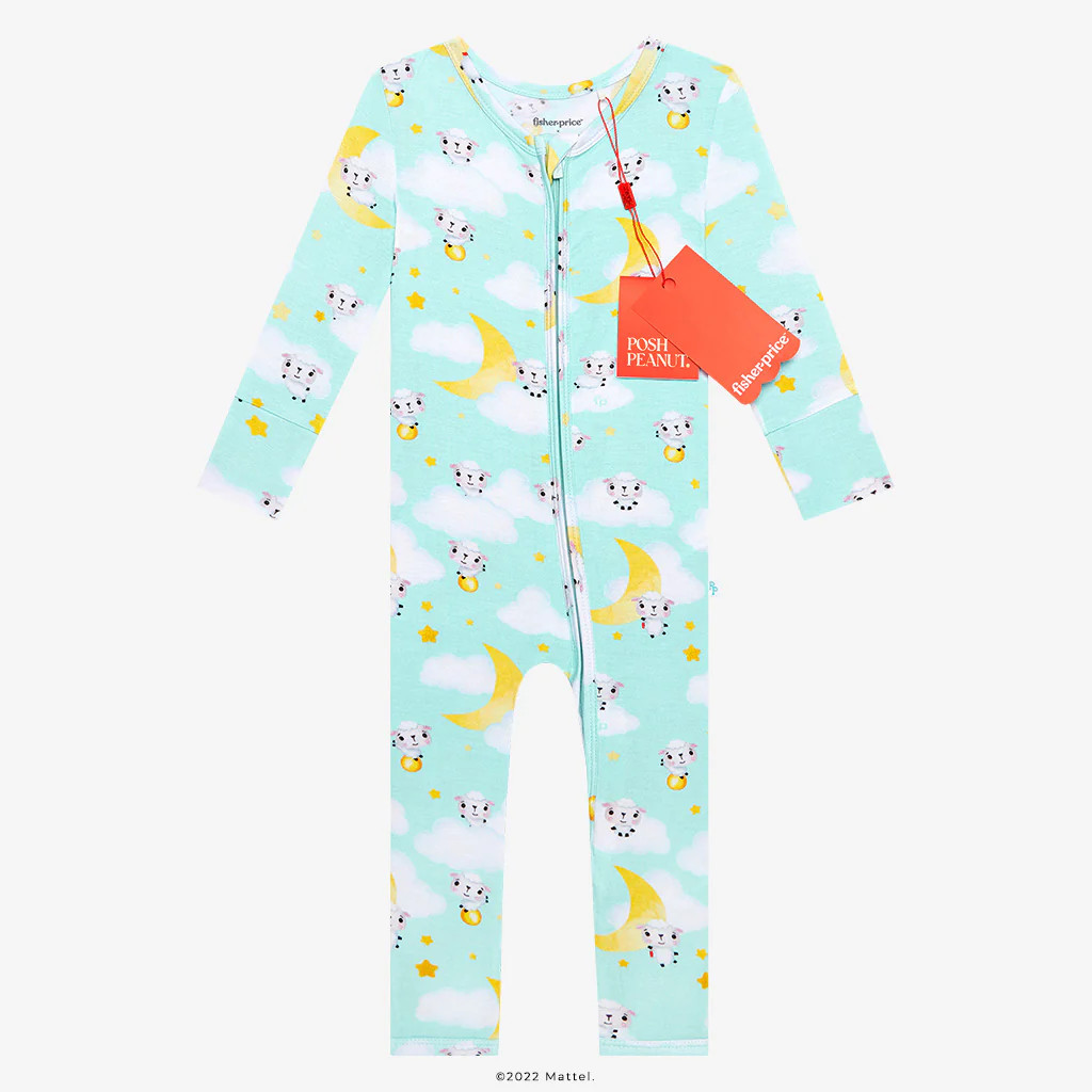 Baby Sheep Blue Convertible Sleeper | Fisher-Price™ x Posh Peanut® | Posh Peanut