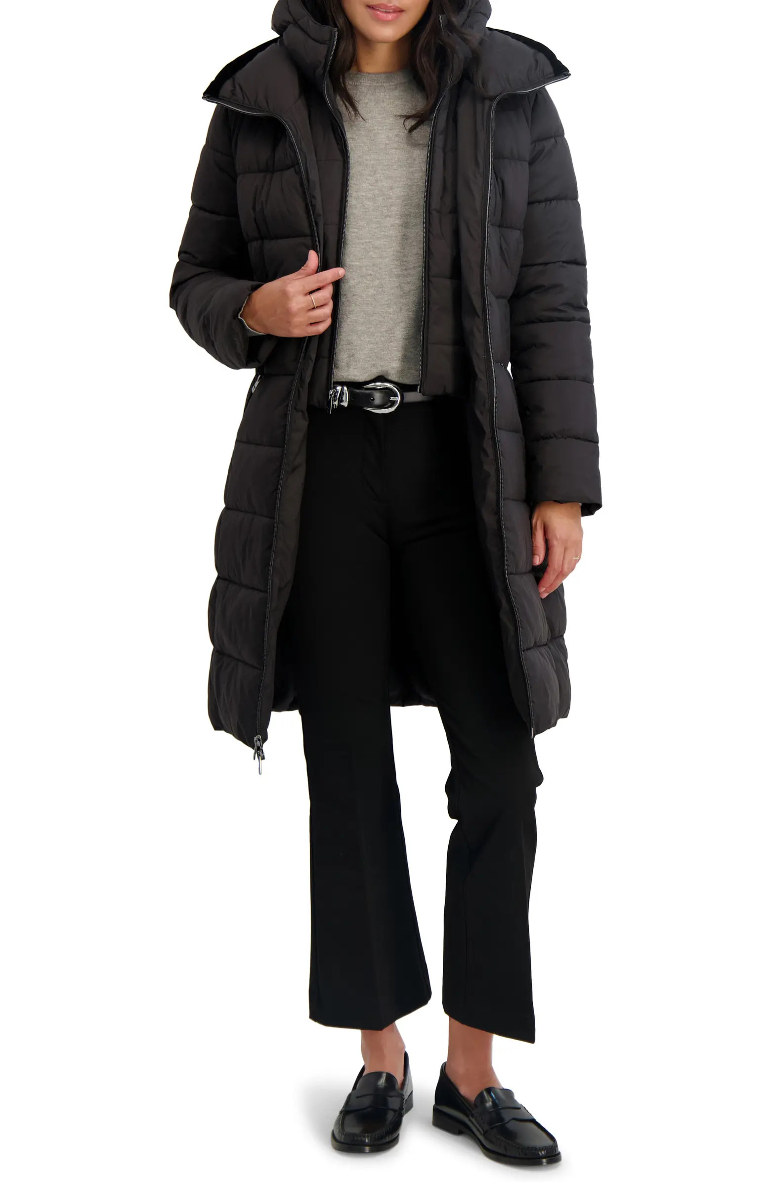 Tahari Greta Longline Hooded Coat | Nordstromrack | Nordstrom Rack