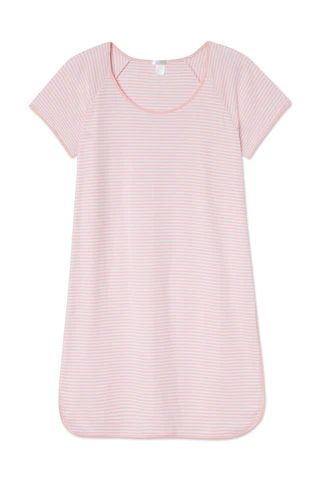 Pima Nightgown in English Rose Stripe | Lake Pajamas