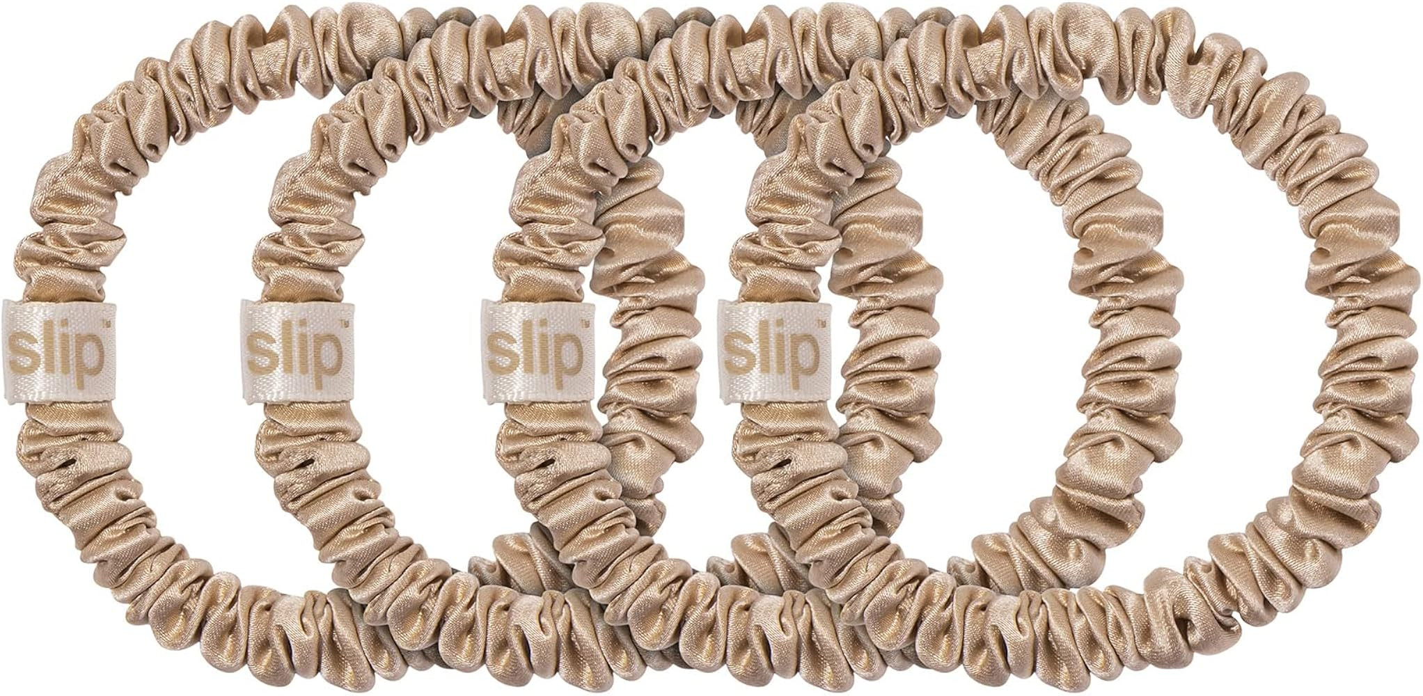 SLIP Silk Skinnie Scrunchies in Black, Pink, and Caramel - 100% Pure 22 Momme Mulberry Silk Scrun... | Amazon (US)