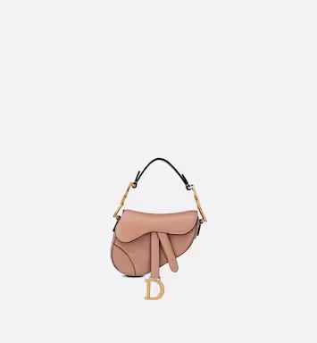 Micro Saddle Bag Rose Des Vents Goatskin | DIOR | Dior Beauty (US)