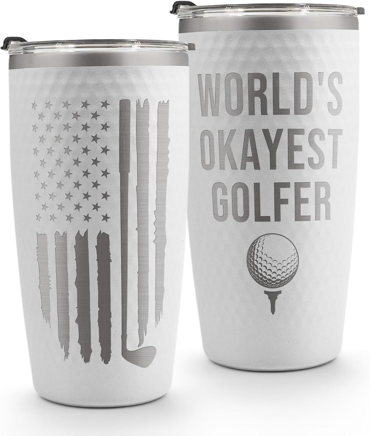 Macorner Golf Gifts For Golf Lover - Golf Sport World's Okayest Golf Dimple Tumbler 20oz - Golf A... | Amazon (US)