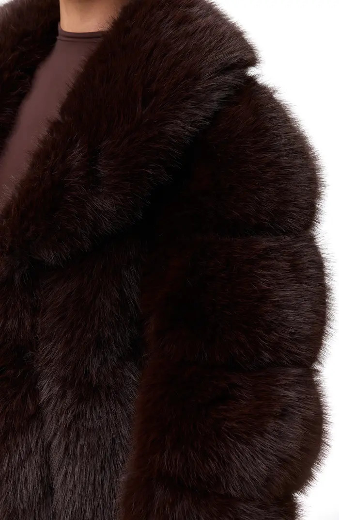 Shawl Lapel Faux Fur Coat | Nordstrom